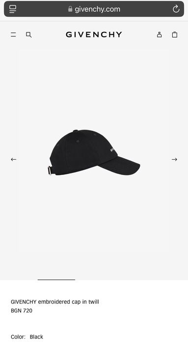 Шапка Givenchy черна