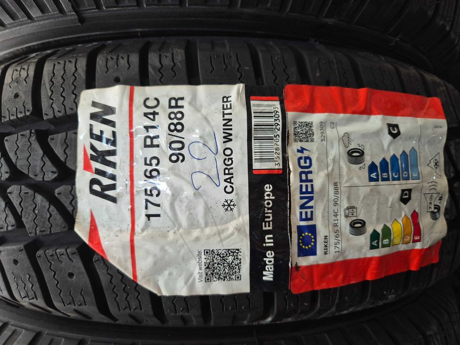 150 Anvelope M+S VARA IARNA - 175/65/14C - RIKEN - NOU - DOT 2022 !