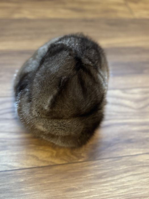 Caciula din blana naturala  nurca maro