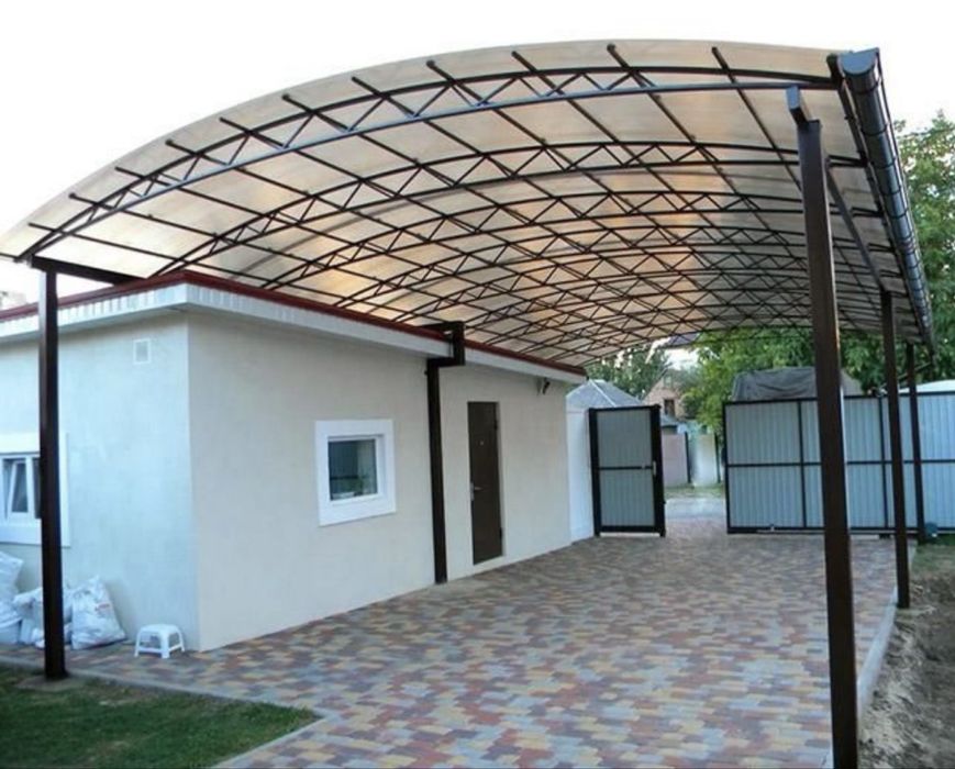 Навес откатные ворота