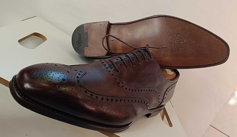 Pantofi de lux 46 46.5 47 oxford GREVE NOI lucrati manual piele super