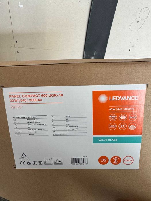 LED Панел LEDVANCE 33W – 600x600 – Нов – 16 броя