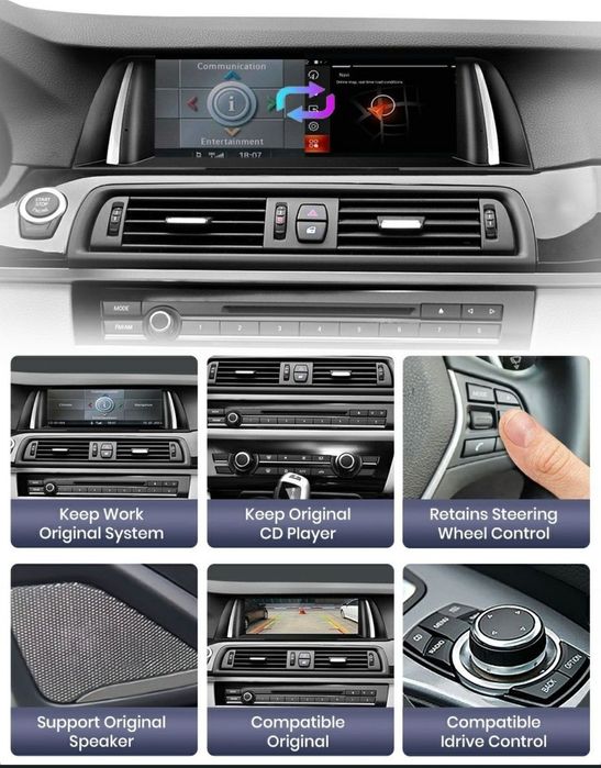 Navigatie Android dedicata BMW Seria 5 F10, F11 (2011-2016)
