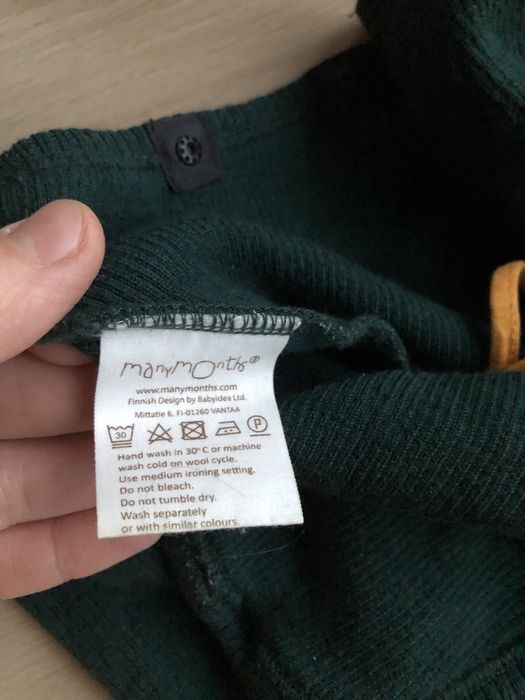 Body cardigan Manymonths lana merinos 0-4 luni 50-62