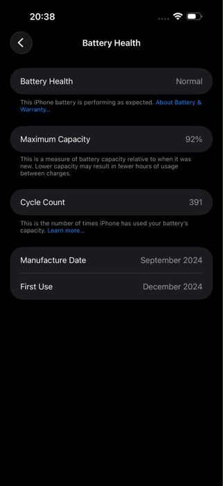 iPhone 16 Pro Max 256GB Natural Titanium (gri), baterie 92% + 2 huse cadou