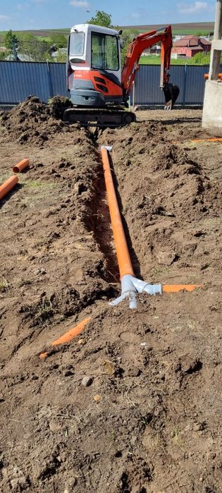 Servicii Miniexcavator - Fose septice, Canalizări, Branșamente Apă
