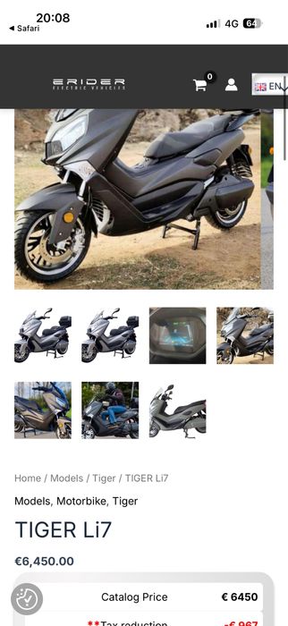 Vand Scuter E fun Tiger 7000W full Electric acte valabile