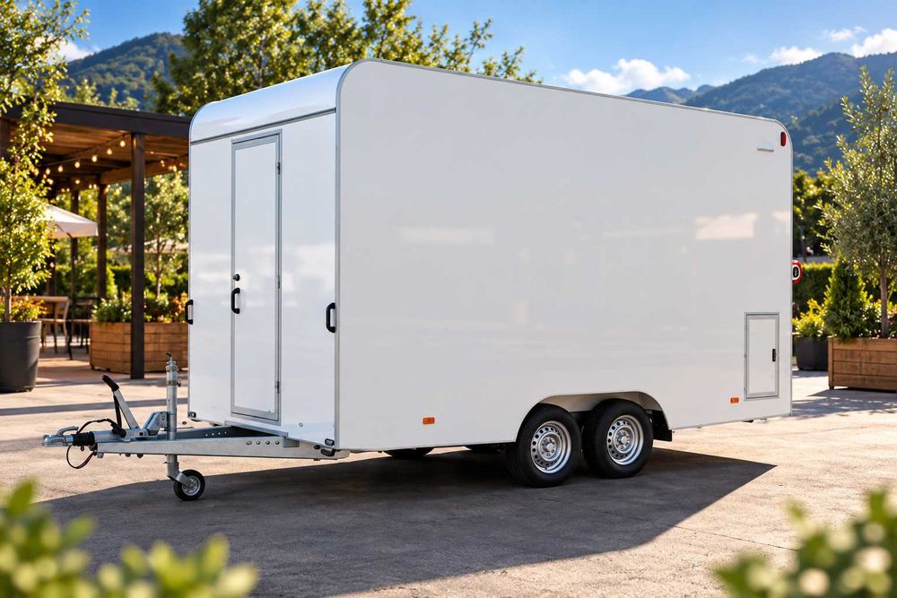 Rulota comerciala STANDARD noua, food truck, omologata RAR