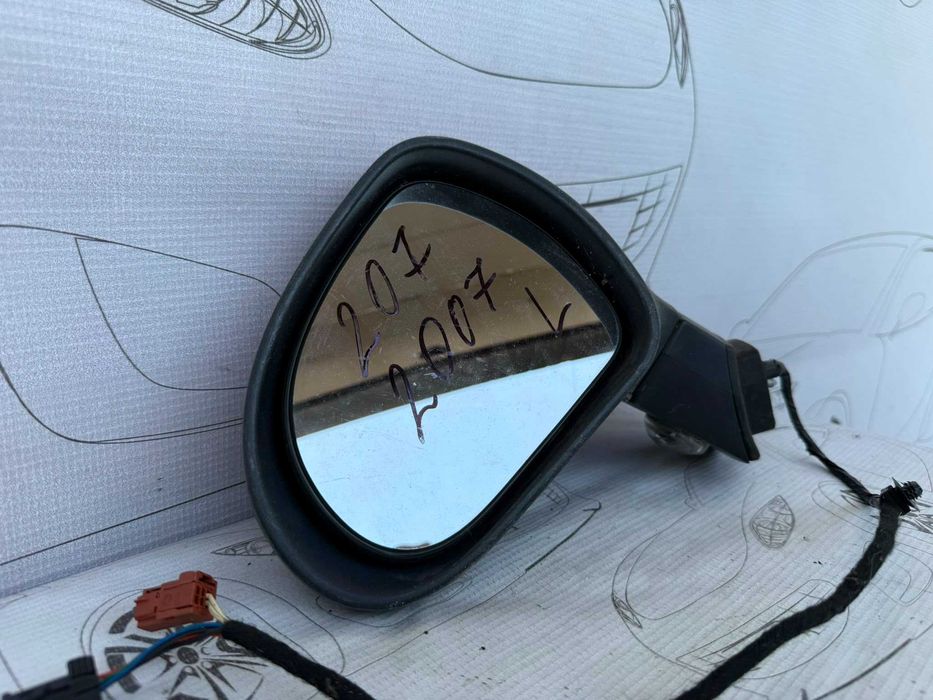 Oglindă Retrovizoare Stânga 2x5 Pini Peugeot 207 Hatchback E9014342 / [2006-2013] / (5B3)