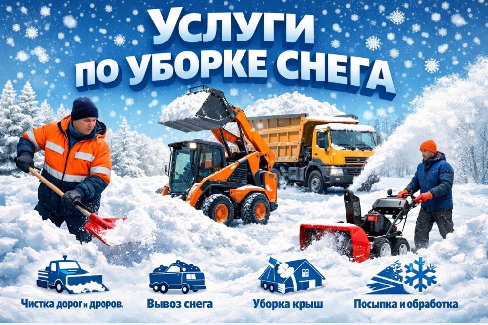 Чистка снега/грузчики/разнорабочие