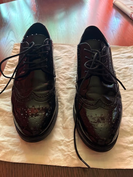 Pantofi lac Oxford, piele