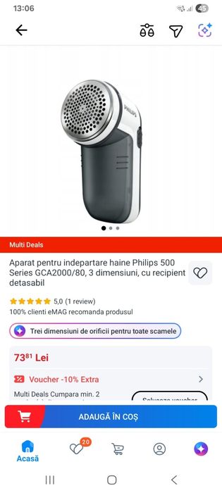 Aparat curățat scame Philips 500,sigilat