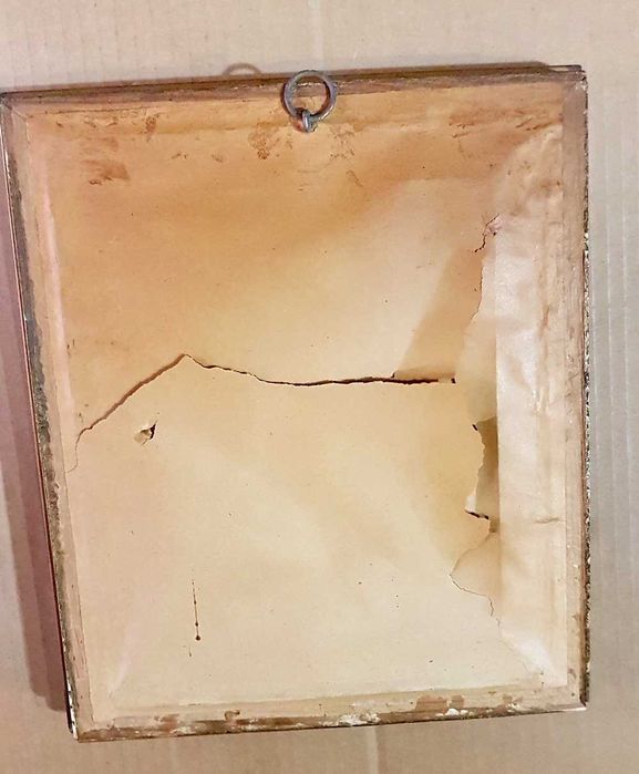 G570-I-Pictor DIODOR DURE-1901-1941-Lugoj-Biserica Adormirea Maicii Domnului. Pictura probabil panza lipita pe carton tare. Marimi cu rama 28/24