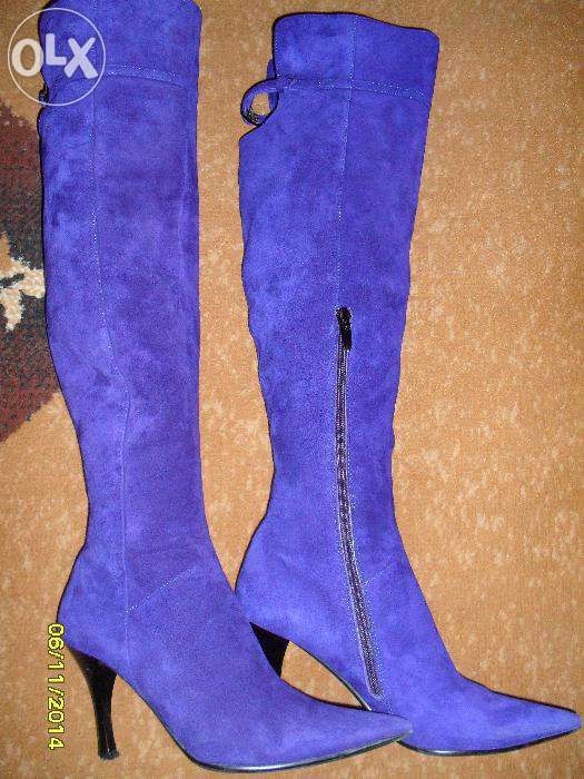 Замшевые сапоги