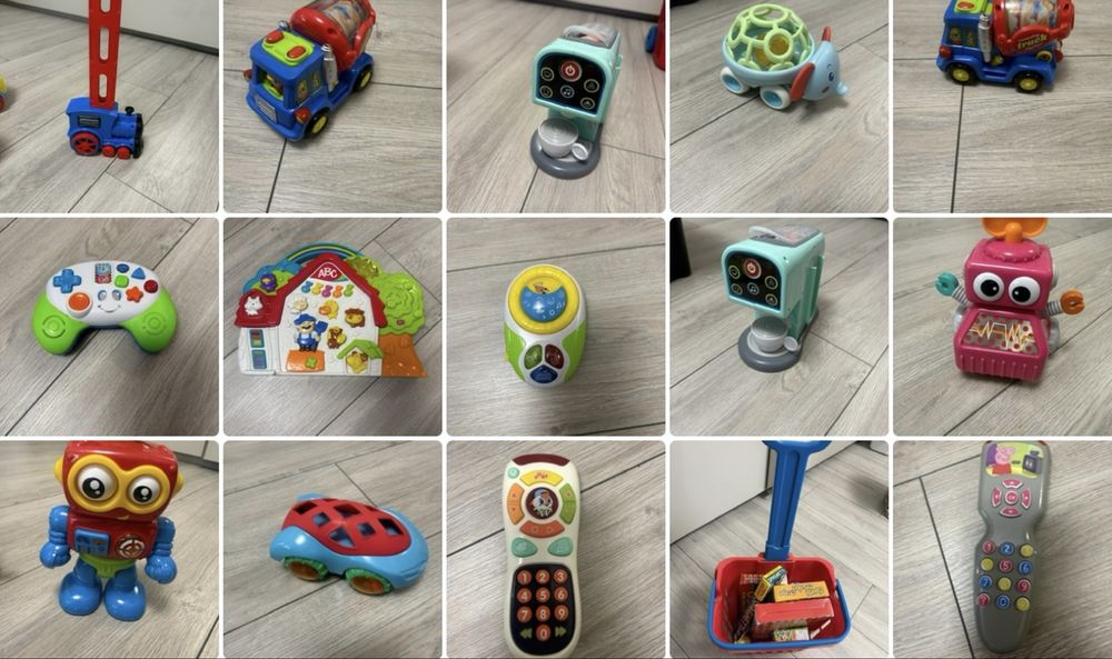 Lot jucării ca noi fără defecte