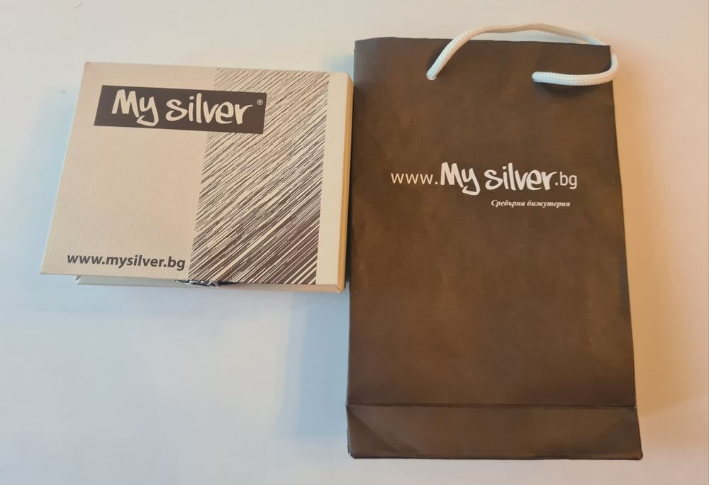 Стилна мъжка гривна със сребро My silver