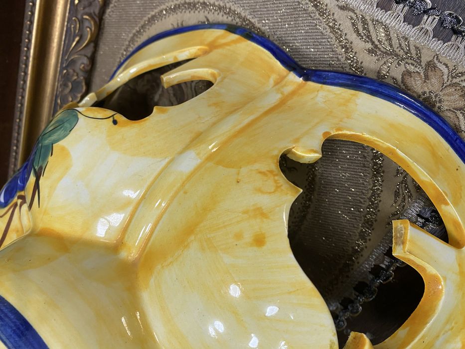 Порцеланов абажур за лампа Италия 1950-те ръчна украса полилей