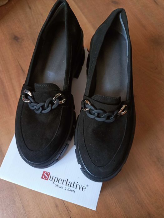 Pantofi Oxford piele naturala velur