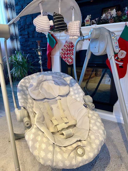 Vând Leagăn-Balansoar Chicco Polly Swing UP, Leaf (Gri)