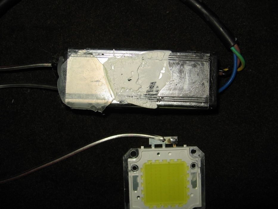 Светодиод белый 50W с драйвером блоком питания