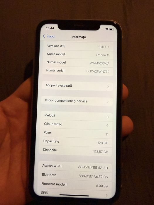 Vand Iphone 11 128 gb culoare Lyla