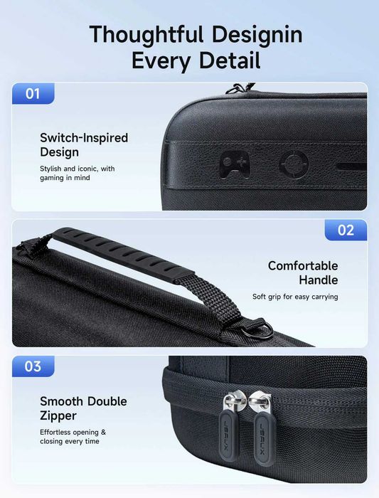 Преносим Калъф Кейс за Nintendo Switch 2 черен J