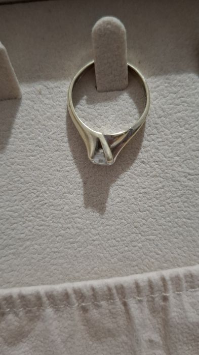 Inel aur 14k aur alb