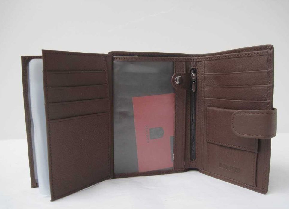 Portofel mare din piele Hassion - 10 x 14 cm