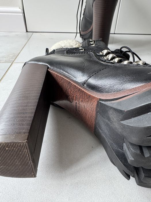 Дамски обувки на ток Musette, кожени боти на ток