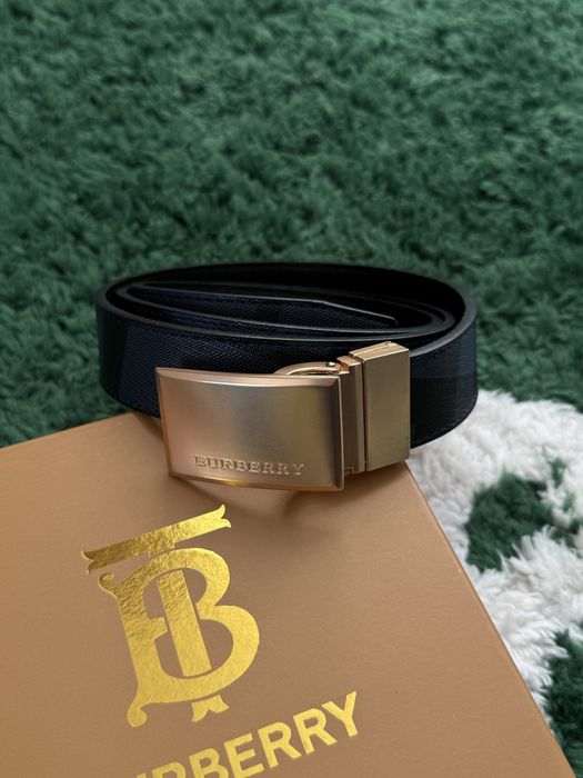 Curea Burberry Negru - Albastru 120 cm