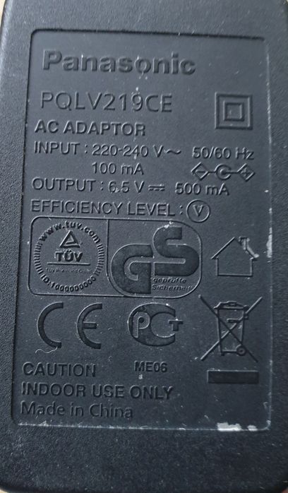 Блок питания 6,5V 500mA.