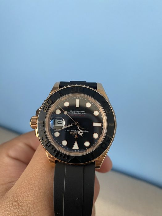 Мъжки часовник Rolex Yacht-Master 18K Everose 126655 с автоматичен