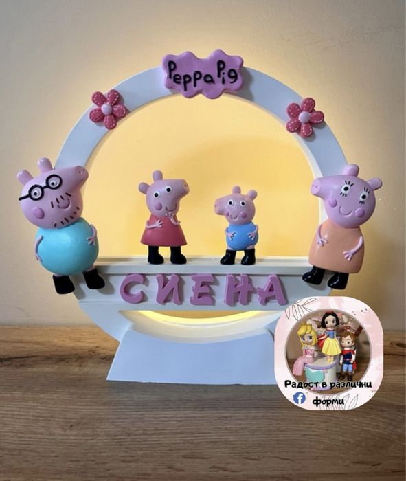 Ръчно изработена детска нощна лампа