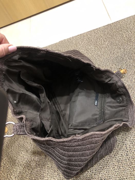 Geanta de mana poseta mare H&M maner lemn