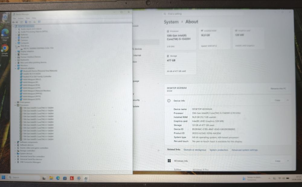 Laptop Lenovo V15 G5 IRL I5-13420H 16Gb DDR4 512Gb SSD