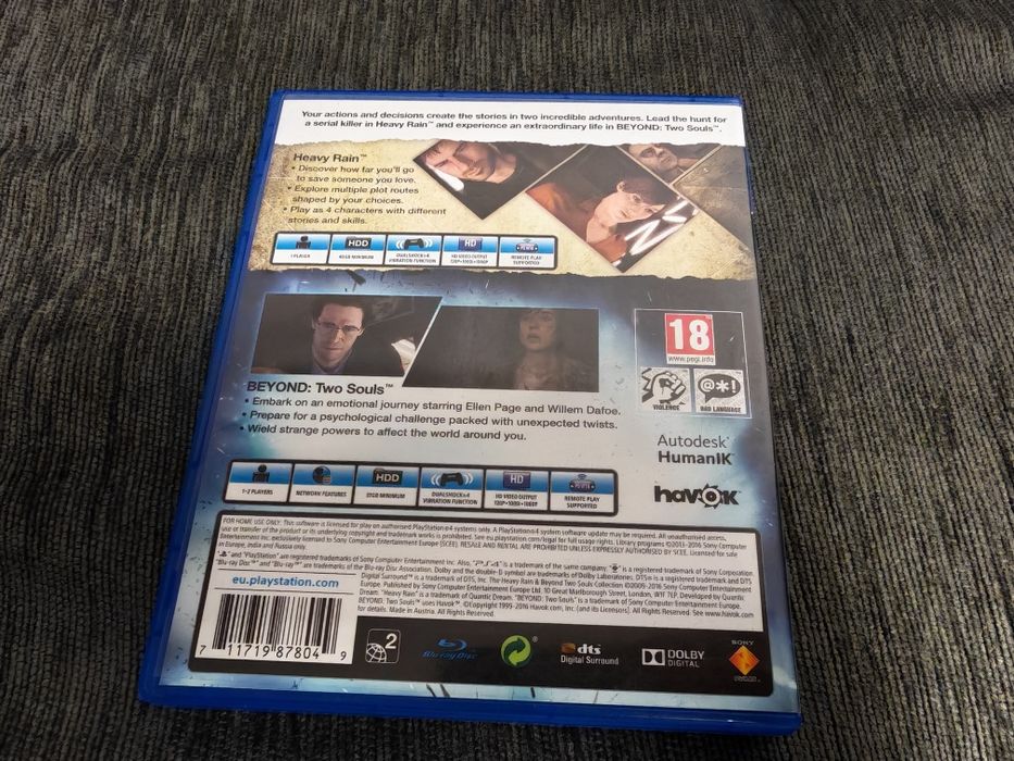 Heavy Rain & Beyond Two Souls Collection PS4 | PS 4 | Playstation Game