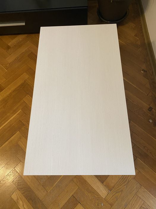 Masuta living / măsuță cafea modernă, alb + lemn, stare foarte bună