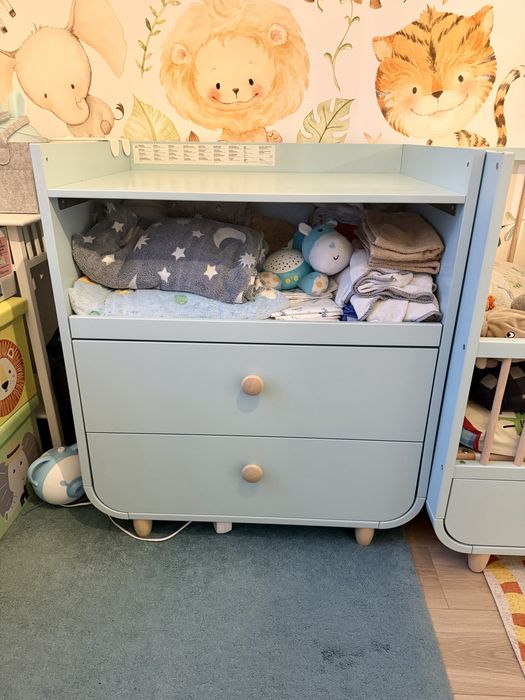 Set complet masa de infasat si patut turcoaz Ikea