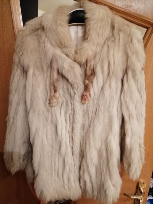 Haina blană naturală vulpe argintie