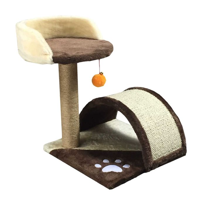 Ansamblu de Joacă pentru Pisici cu Stâlp de Zgâriat din Sisal și Platformă, 35 x 30 x 43 cm, Model M002-02. NoU