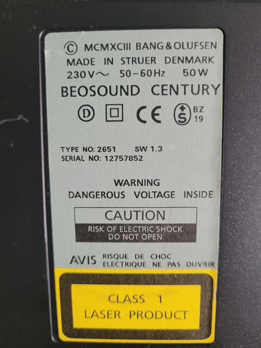 Bang & Olufsen BeoSound Century 2651 sistem audio Hi-Fi "All-In-One"
