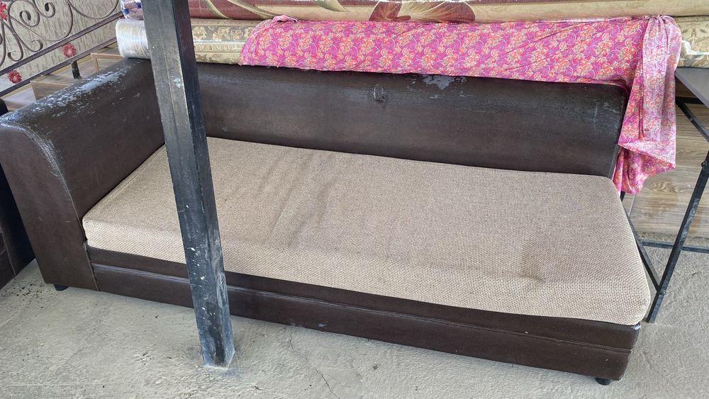 Диван угловой темный коричневый