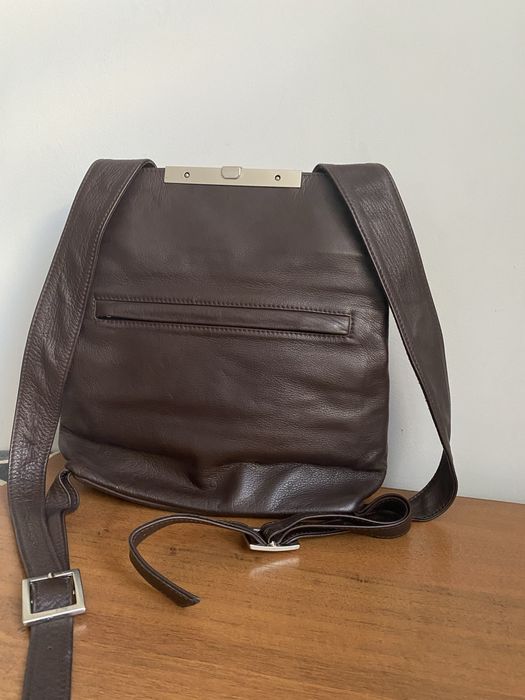 Тъмнокафява дамска раница Cover от естествена кожа