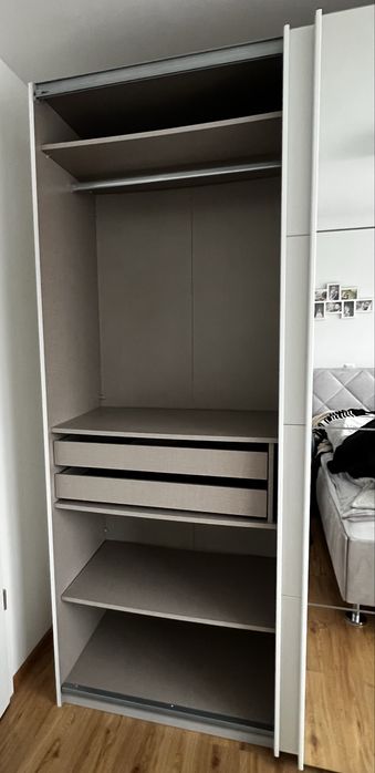 Dressing/Dulap 315/220/60 cm 3 usi culisante alb/oglinda