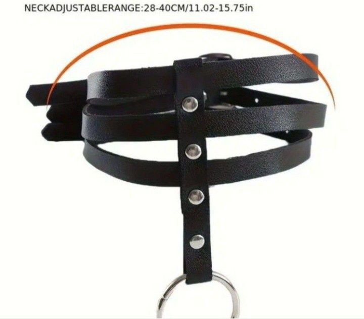Choker negru punk