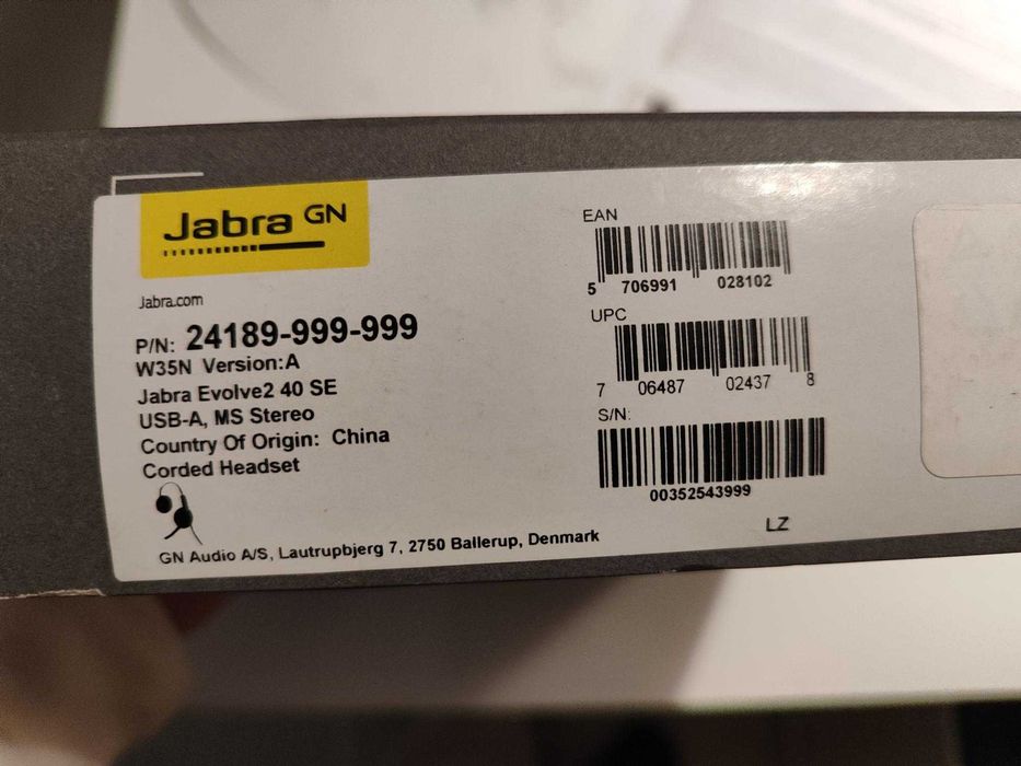 Професионални слушалки Jabra GN Evolve2 40SE