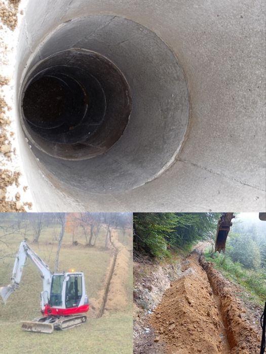 Santuri  apa fantani tuburi beton miniexcavator oale olane puturi foraj inele
