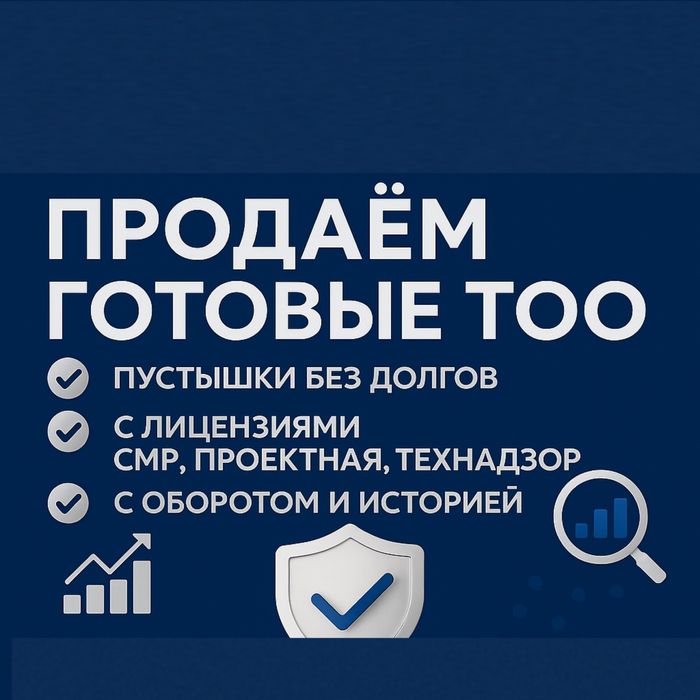 Продаются готовые ТОО — быстро, чисто, под ключ!