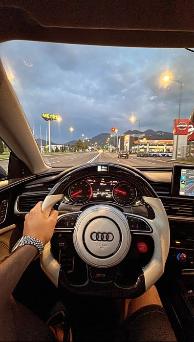 Volan Audi Carbon Custom - LED - Drive Select - Incalzire