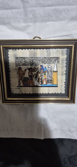 tablou egiptean autentic pe lemn și papirus – “Morice”